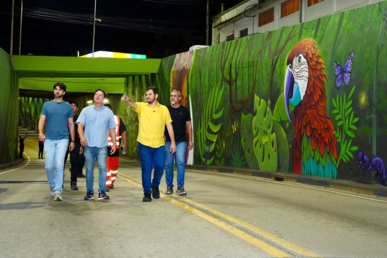 Prefeitura de Manaus avança com obras de revitalização em viadutos e espaços urbanos