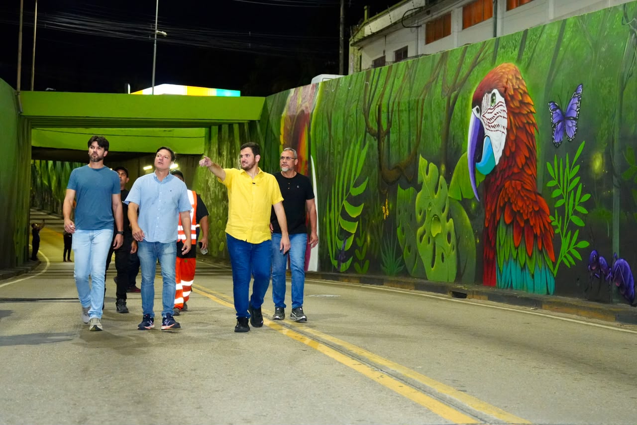 Prefeitura de Manaus avança com obras de revitalização em viadutos e espaços urbanos