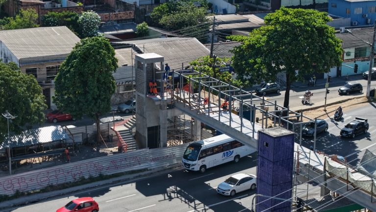 Passarela Santos Dumont em Manaus atinge 65% de conclusão nas obras