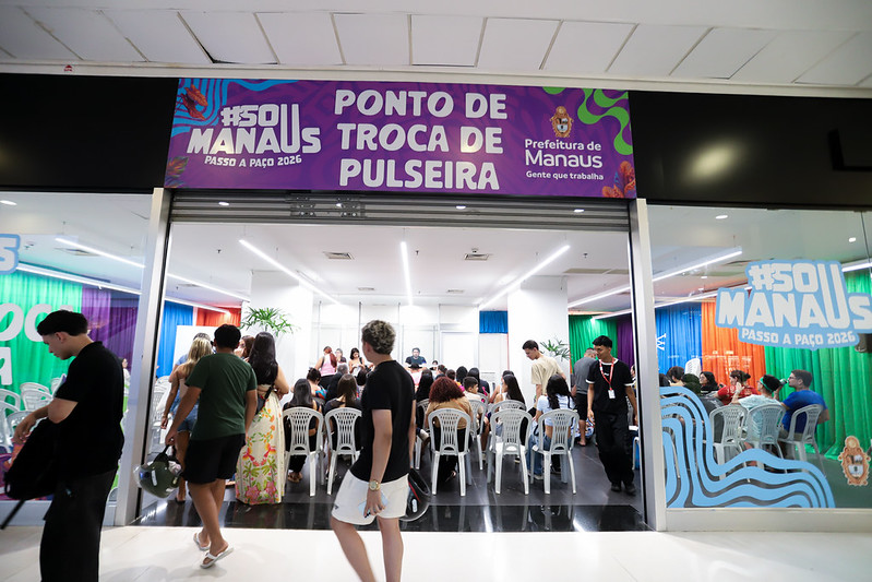 Prefeitura de Manaus inicia entrega de pulseiras para o festival Soumanaus Passo a Paço 2026