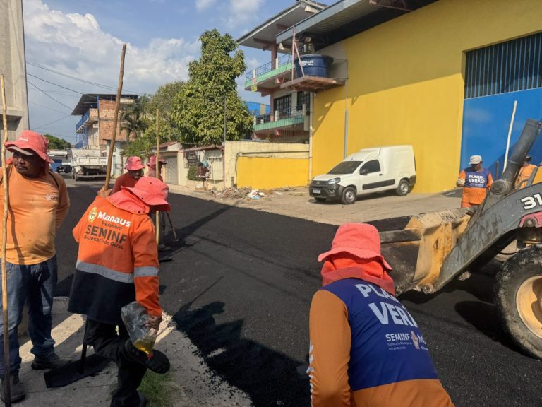 Infraestrutura urbana avança com recapeamento da rua Tancredo Neves em Manaus