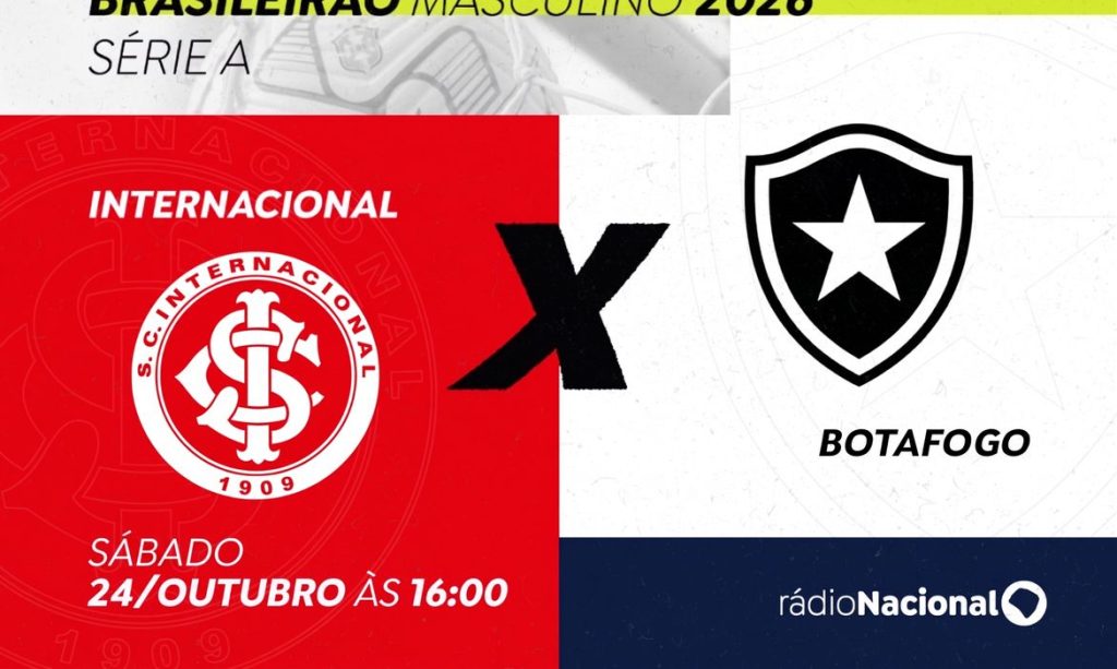 Internacional e Botafogo se enfrentam pelo Brasileirão com transmissão ao vivo
