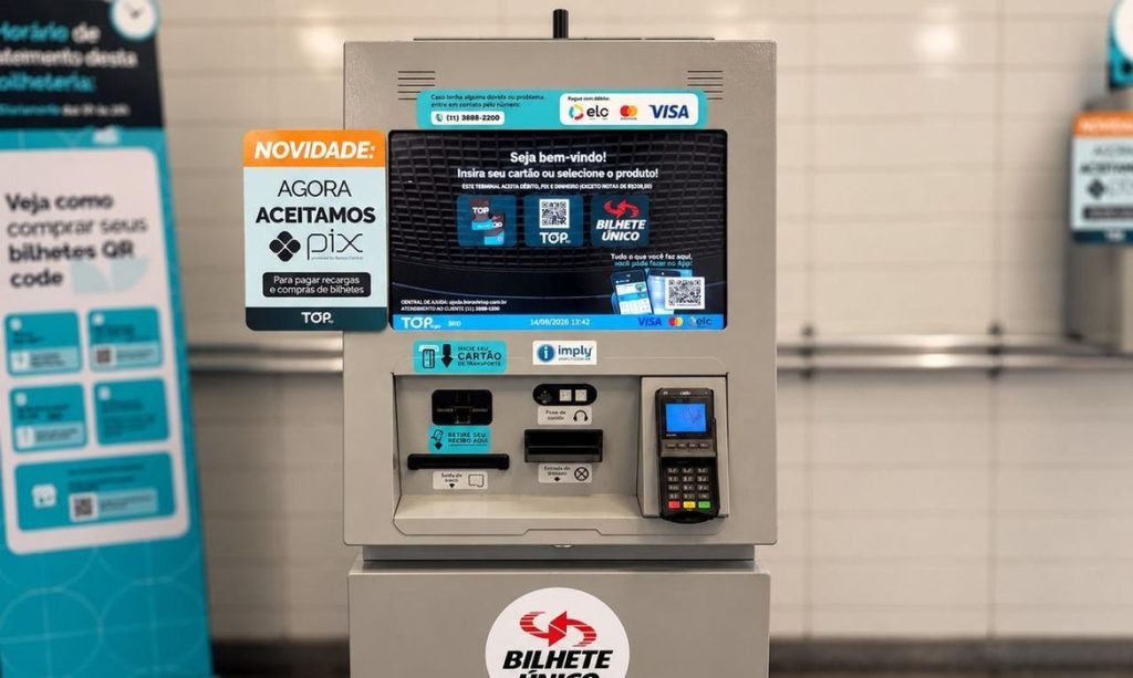 Metrô expande pagamento com PIX em máquinas de autoatendimento